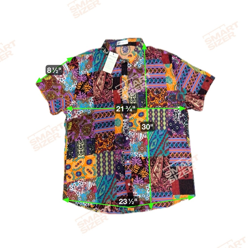 Two Sided Patchwork Button Up Shirt L1 - Picture 5 of 5